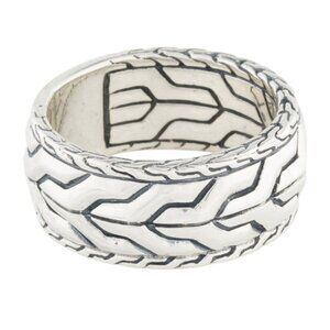 JOHN HARDY STERLING SILVER 925 CLASSIC CHAIN ASLI BAND RING